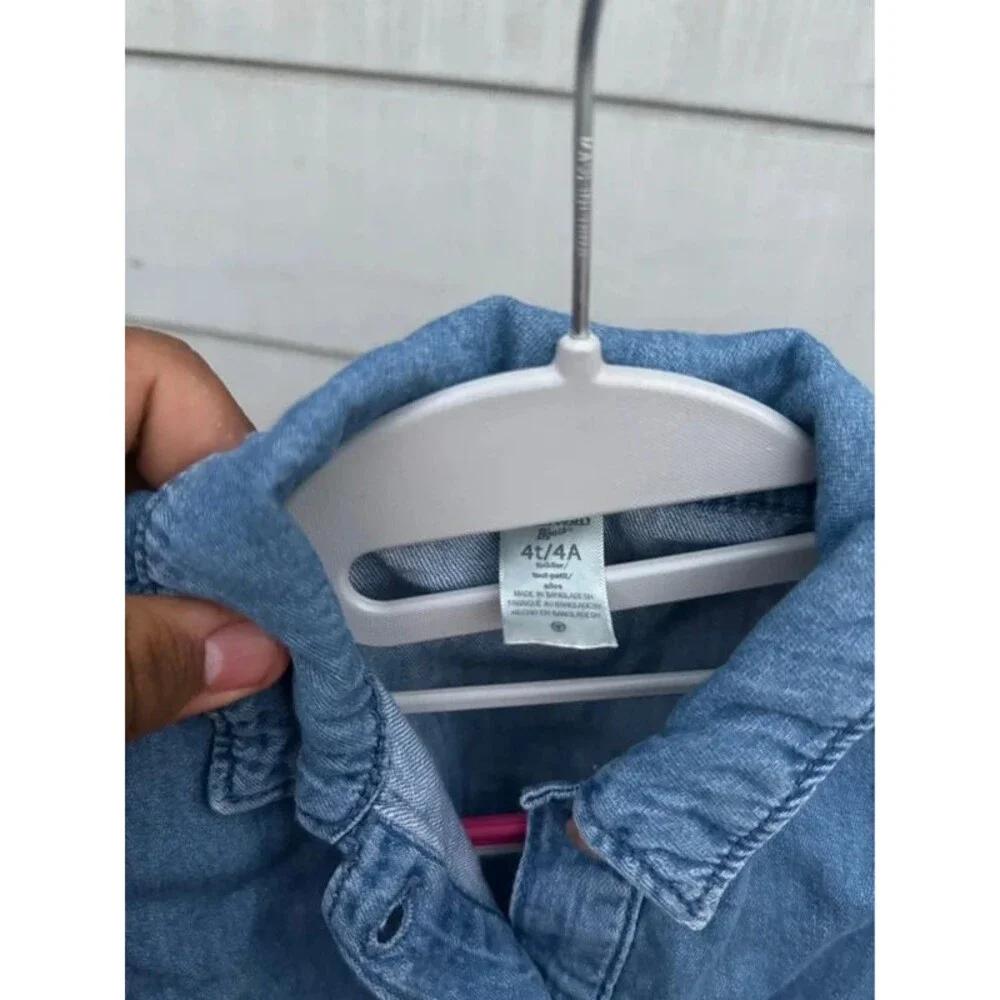 Female kids -Style Denim Romper – Size 4T